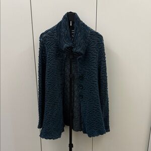 Radzoli Blue Textured Cardigan